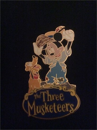 Disney Auctions LE 100 Three Musketeers Pin Pluto Mickey