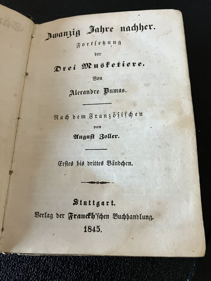 A.Dumas  Zwanzig Jahre nachher (Vingt ans apres, allemand) t.1